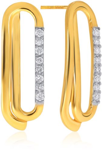 18K Yellow Gold Trendy Delight Diamond Studs