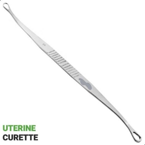Polished Uterine Curette - Imported, Color : White