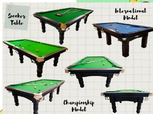 Suzuki Polished Wooden Pool Table, Color : Brown, Green