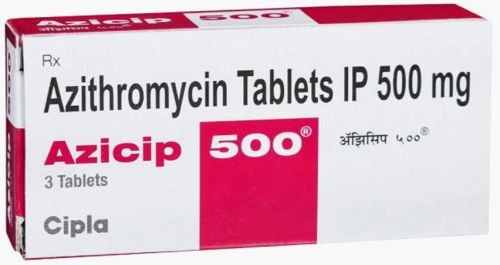 Azicip Azithromycin 500 Mg Tablets, Packaging Type : Box