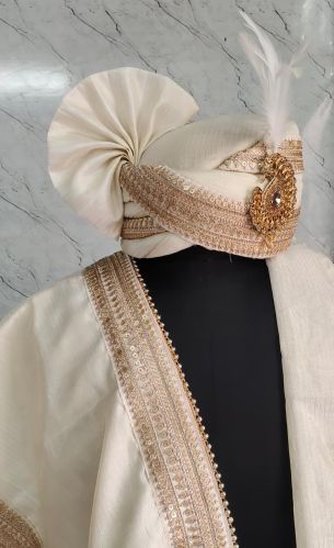 Printed Cotton Groom Turban, Packaging Type : Red