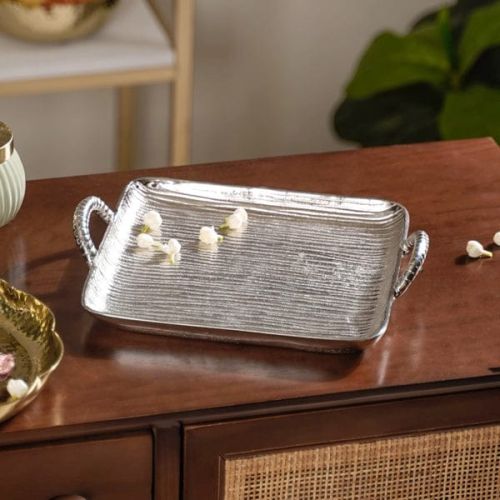 Plain Polished Stainless Steel Aluminum Serving Tray