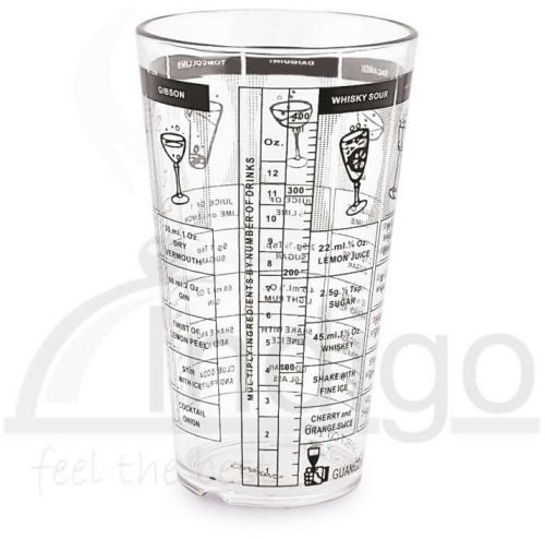 Boston Shaker Printed Glass For Cocktail Mixing