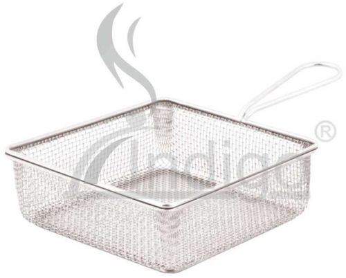Mini Serving Basket Sqr SS, Color : Silver