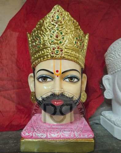 Printed Polished Marble Khatu Shyam Statue, Color : Multicolors