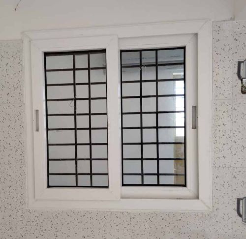 UPVC Fixed Sliding Windows, Color : White Customied Sizes Modern