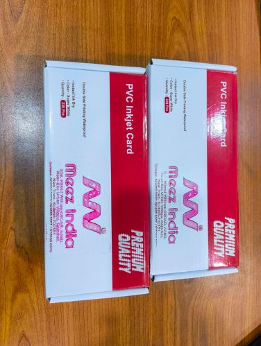 Meez India Plain Coated Inkjet PVC Card, Color : White 86X54 Mm