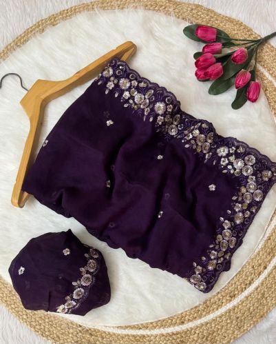 Ladies Embroidered Zari Work Silk Saree, Color : Multicolor