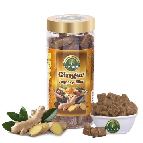 Natural 300gm Ginger Jaggery Cube, Packaging Size : 500g