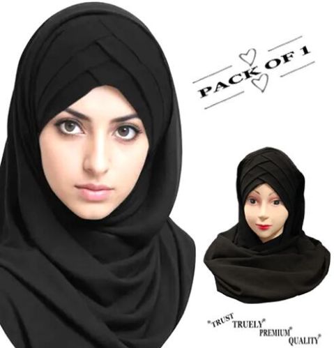Plain Silk Polyester islamic hijab