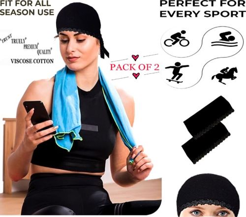 Cotton Gym Cap Free Size, Packaging Type : Black