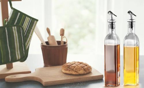 1000ml Kitchen Oil Dispenser – Rubber Stopper + Pouring Nozzle | Spill-Free Bottle for Daily Use