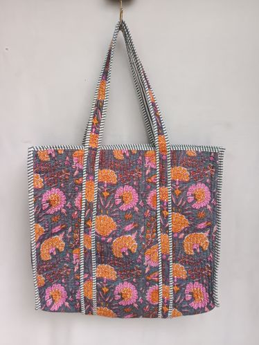 Grey Cotton Tote Bags, Strap Type : Shoulder Straps