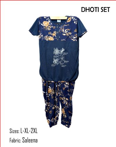 Polyester Ladies Printed Dhoti, Color : Multicolor