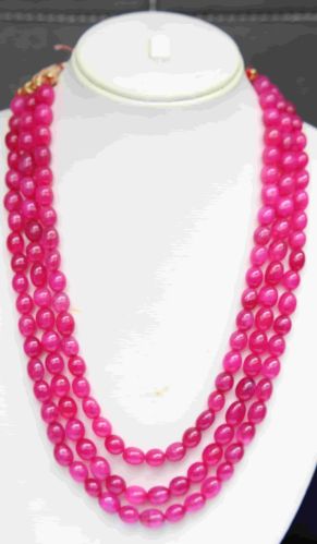 Natural Pink Quartz Necklace Enhanced