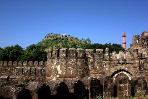 Matte Finish Daulatabad Fort Digital Landscape Painting for Home Decor