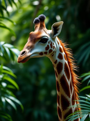 Matte Finish Realistic Wildlife Digital Portrait Wall Painting