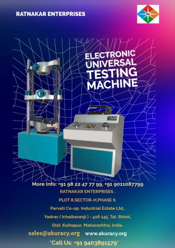Ratnakar Hydraulic Electronic Universal Testing Machine for Industrial