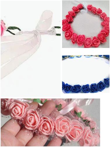 Fancy Rose Hair Tiara Party Wear Standard