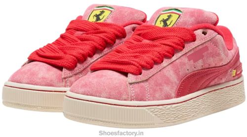 Synthetic Pumaa Scuderia Ferrari Shoes, Color : Red, Black, White