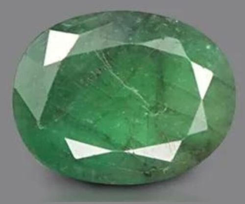 Green Emerald Gemstone, Shape : Oval Mixed Cut for Ring / Pendant