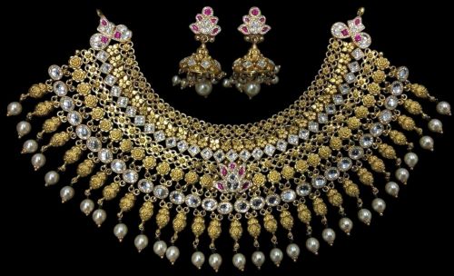 Kundan Premium Ethnic Bridal Gold Necklace Set