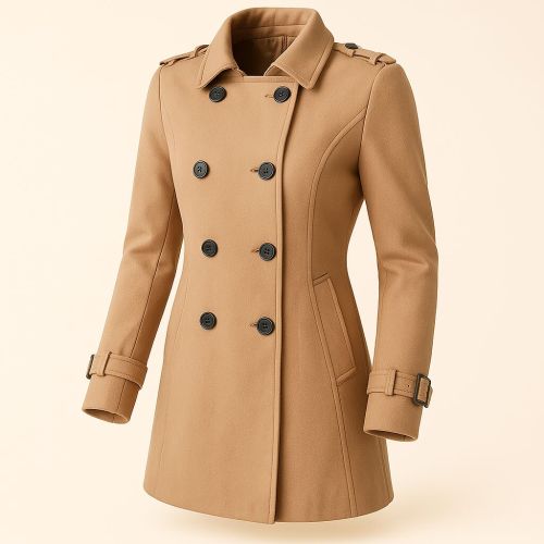 Plain Regular Fit Ladies Short Coat Large