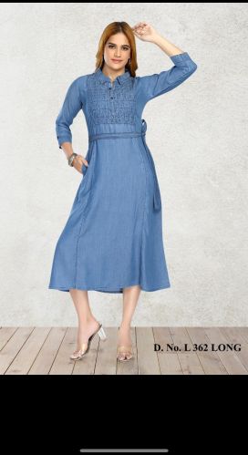 Denim Consign Midi Dress L, Xl, Xxl, 3xl, 5xl