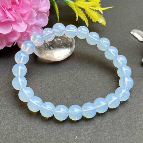 Casa Liivia Polished Natural Gemstone Opal Bracelet, Shape : Round