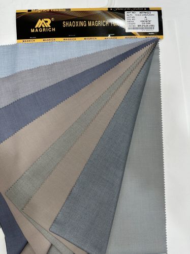 198 G/m Plain Polyester Viscose Suiting Dyed Fabric