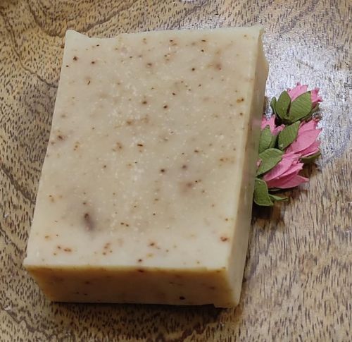 Glycerin Handmade Almond Soap, Color : Beige