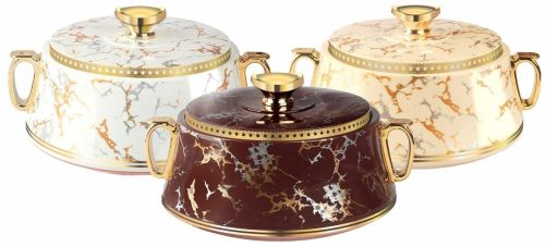 Polished flora marble 4pc casserole set, Brand Name : Dhiren Polymers