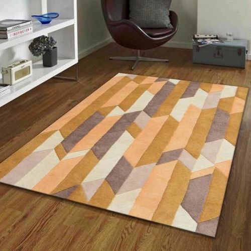 Smooth Woolen Printed Multicolor Hand Tufted Carpet