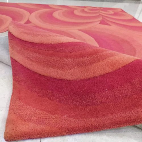 Woolen Red Hand Tufted Carpet, Speciality : Anti Slip for Home, Office