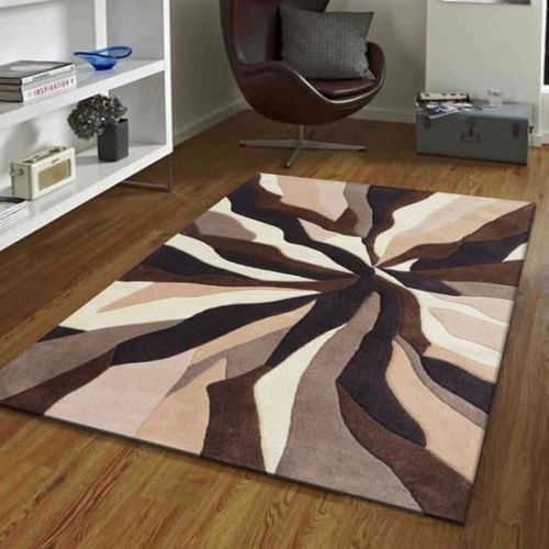 Smooth Woolen Printed Shaggy Hand Tufted Carpet