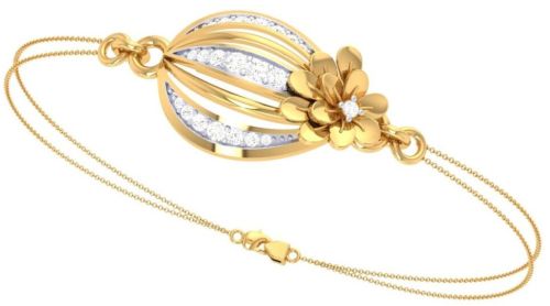 18Kt Gold Lab Grown Diamond Fancy Rakhi Bracelets