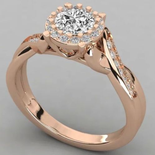 Polished Ladies Elegance 18kt Gold Diamond Ring, Purity : 14K