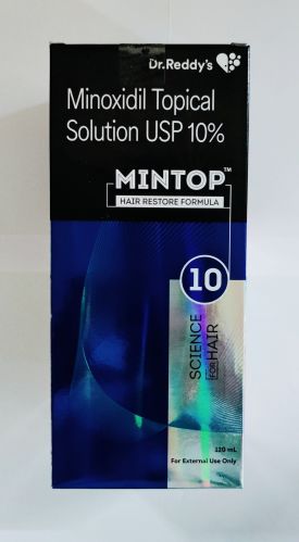 Mintop 10% Minoxidil Topical Solution, Packaging Type : Box