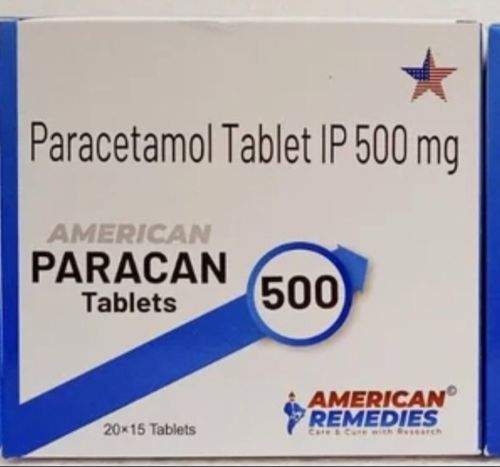 Paracan 500 Paracetamol Tablets, Packaging Type : Box