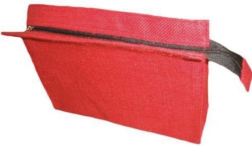 Plain Jute Cosmetic Zipper Pouch 8 X 10 Inch, Packaging Type : Red