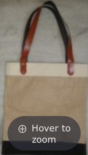 Rexin Handle Laminated Jute Bag