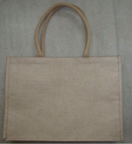Plain Brown Laminated Jute Bag Medium, Technics : Yarn Dyed