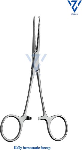 Stainless Steel Kelly Hemostatic Forceps, Brand Name : Zeevo