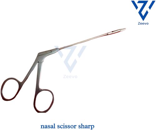 Polished Stainless Steel Sharp Nasal Scissor, Brand Name : Zeevo