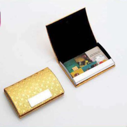 Golden Stainless Steel Gold Visiting Card Holder