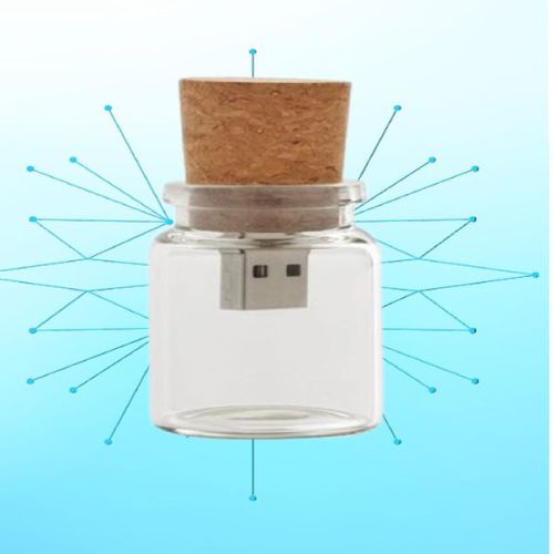 Plastic Metal Message in a Bottle Pendrive, Capacity : 16GB