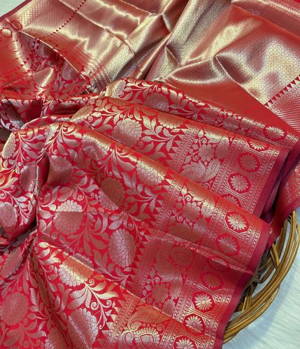 H.s Son's Plain Brocade Tachui Silk Saree