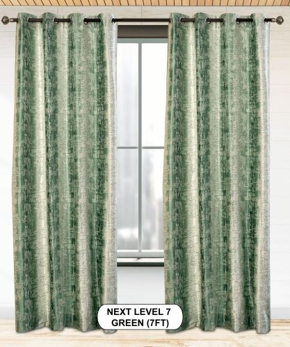 Polyester Printed Next Level 07 Green Curtains