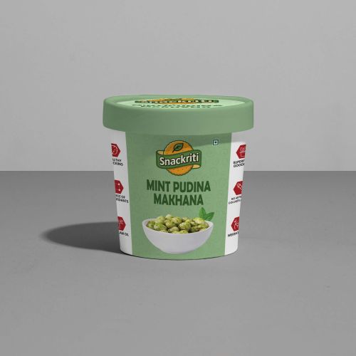 Snackriti Mint Pudina Makhana, Color : Green, Packaging Size : 28g