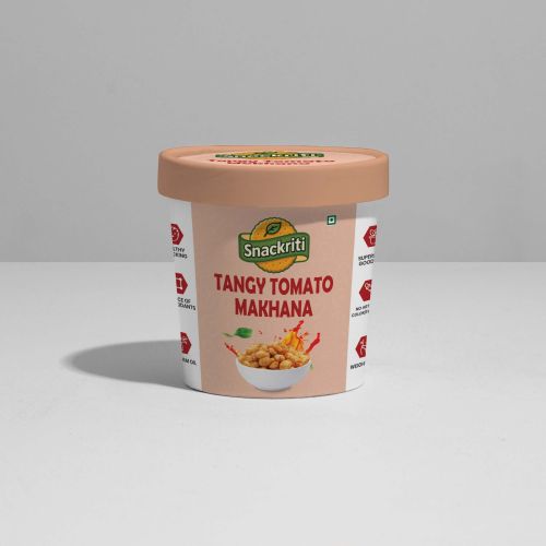Snackriti Tangy Tomato Makhana, Color : Orange, Packaging Size : 28g